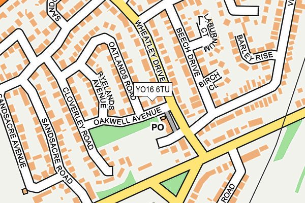 YO16 6TU map - OS OpenMap – Local (Ordnance Survey)