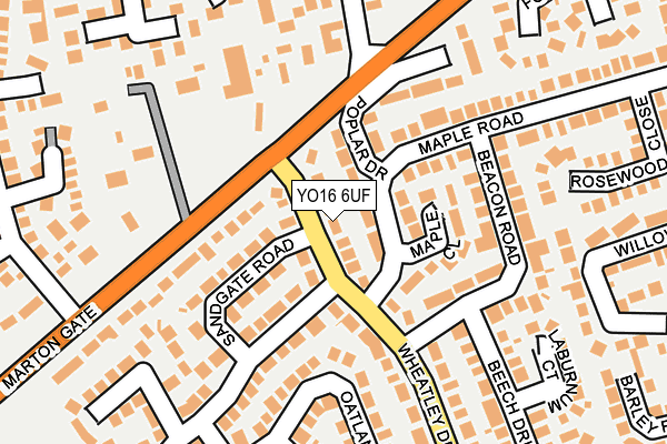 YO16 6UF map - OS OpenMap – Local (Ordnance Survey)