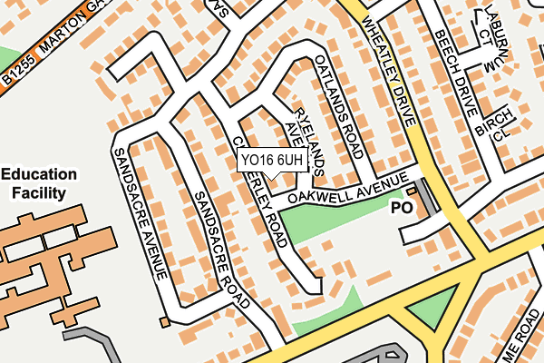 YO16 6UH map - OS OpenMap – Local (Ordnance Survey)