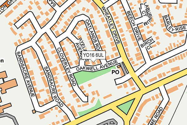 YO16 6UL map - OS OpenMap – Local (Ordnance Survey)