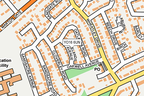 YO16 6UN map - OS OpenMap – Local (Ordnance Survey)