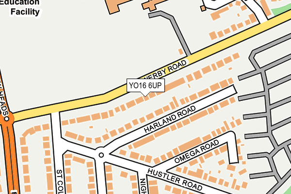 YO16 6UP map - OS OpenMap – Local (Ordnance Survey)