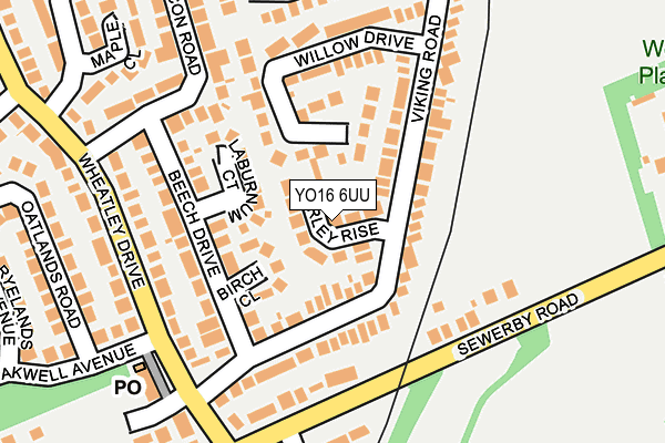 YO16 6UU map - OS OpenMap – Local (Ordnance Survey)