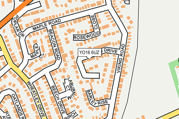 YO16 6UZ map - OS OpenMap – Local (Ordnance Survey)