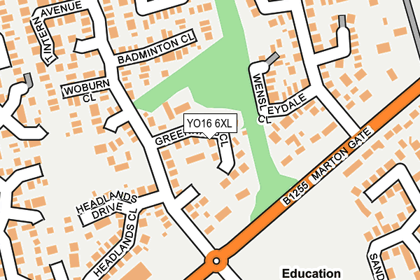 YO16 6XL map - OS OpenMap – Local (Ordnance Survey)