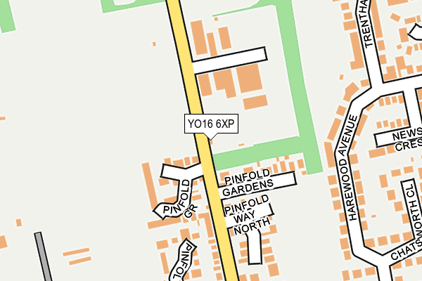YO16 6XP map - OS OpenMap – Local (Ordnance Survey)