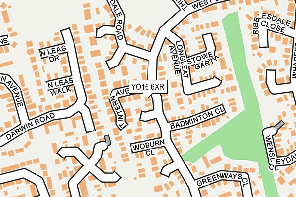 YO16 6XR map - OS OpenMap – Local (Ordnance Survey)