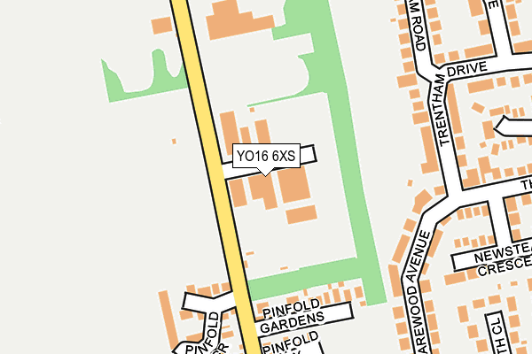 YO16 6XS map - OS OpenMap – Local (Ordnance Survey)