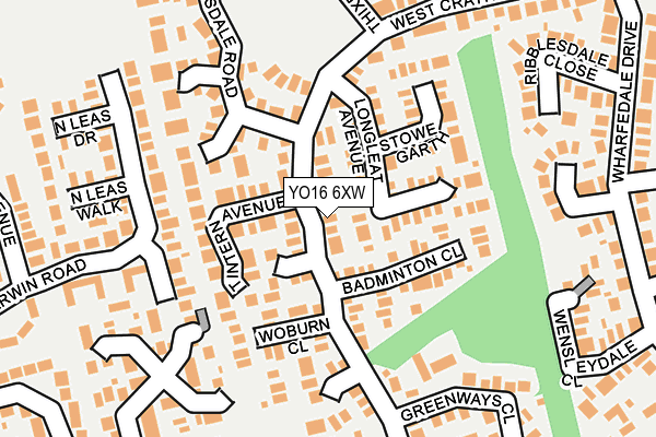 YO16 6XW map - OS OpenMap – Local (Ordnance Survey)