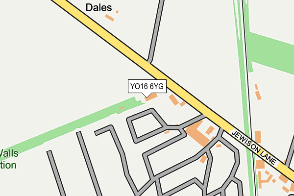 YO16 6YG map - OS OpenMap – Local (Ordnance Survey)