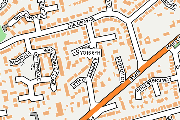 YO16 6YH map - OS OpenMap – Local (Ordnance Survey)