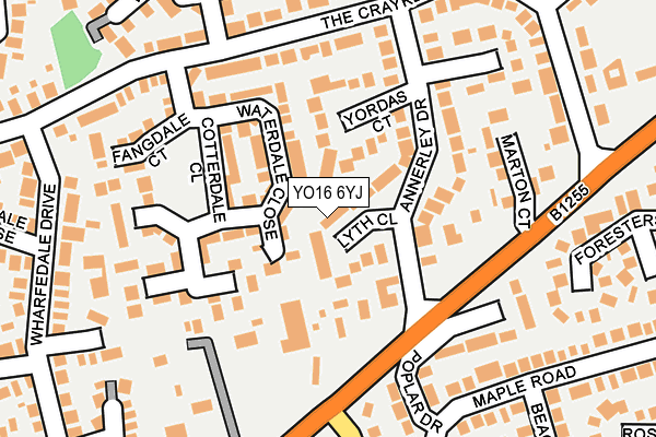 YO16 6YJ map - OS OpenMap – Local (Ordnance Survey)