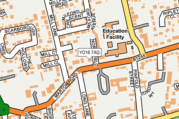 YO16 7AQ map - OS OpenMap – Local (Ordnance Survey)