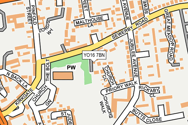 YO16 7BN map - OS OpenMap – Local (Ordnance Survey)