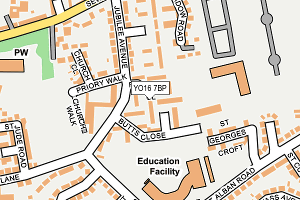 YO16 7BP map - OS OpenMap – Local (Ordnance Survey)