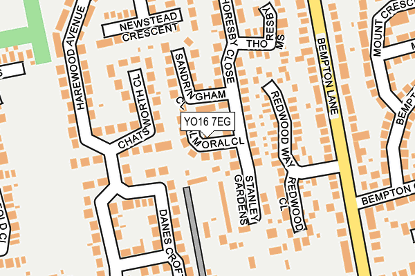 YO16 7EG map - OS OpenMap – Local (Ordnance Survey)