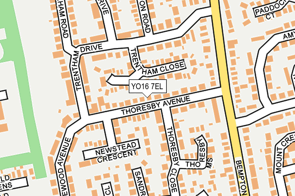 YO16 7EL map - OS OpenMap – Local (Ordnance Survey)