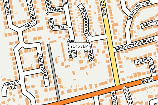YO16 7EP map - OS OpenMap – Local (Ordnance Survey)