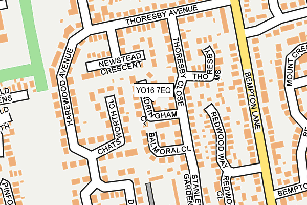 YO16 7EQ map - OS OpenMap – Local (Ordnance Survey)