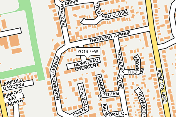 YO16 7EW map - OS OpenMap – Local (Ordnance Survey)