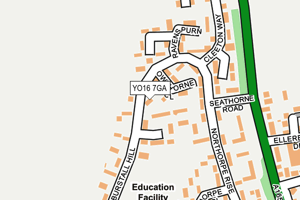 YO16 7GA map - OS OpenMap – Local (Ordnance Survey)