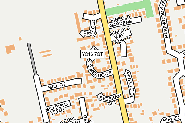 YO16 7GT map - OS OpenMap – Local (Ordnance Survey)