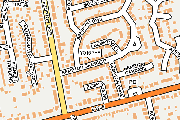 YO16 7HF map - OS OpenMap – Local (Ordnance Survey)