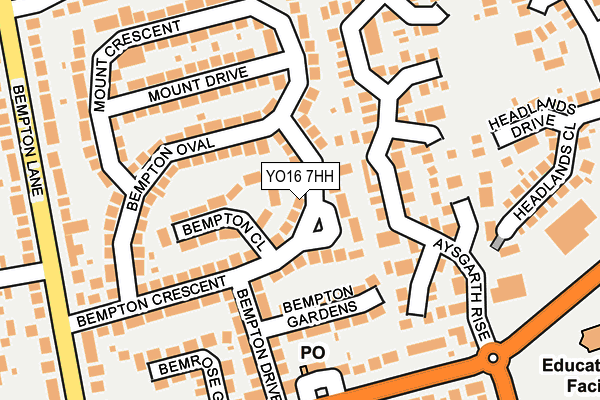 YO16 7HH map - OS OpenMap – Local (Ordnance Survey)