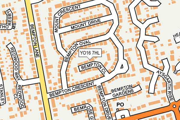 YO16 7HL map - OS OpenMap – Local (Ordnance Survey)
