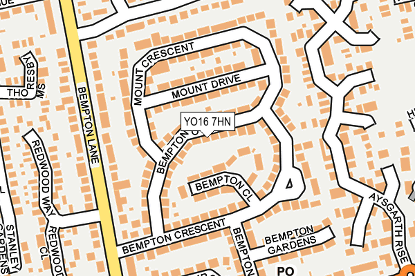 YO16 7HN map - OS OpenMap – Local (Ordnance Survey)