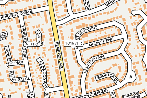 YO16 7HR map - OS OpenMap – Local (Ordnance Survey)