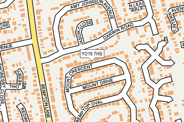 YO16 7HS map - OS OpenMap – Local (Ordnance Survey)