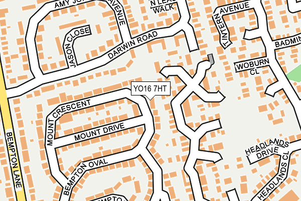 YO16 7HT map - OS OpenMap – Local (Ordnance Survey)
