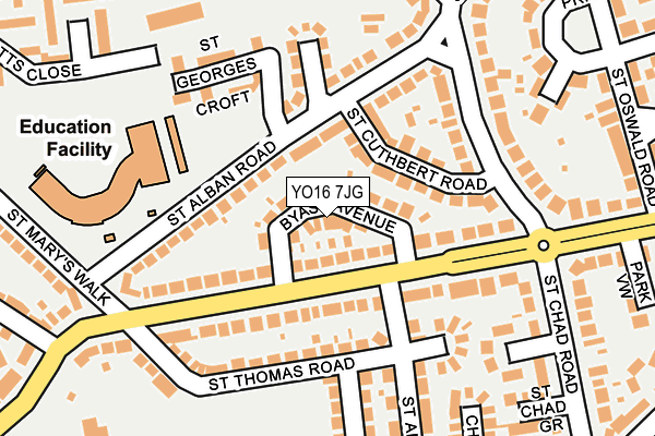 YO16 7JG map - OS OpenMap – Local (Ordnance Survey)