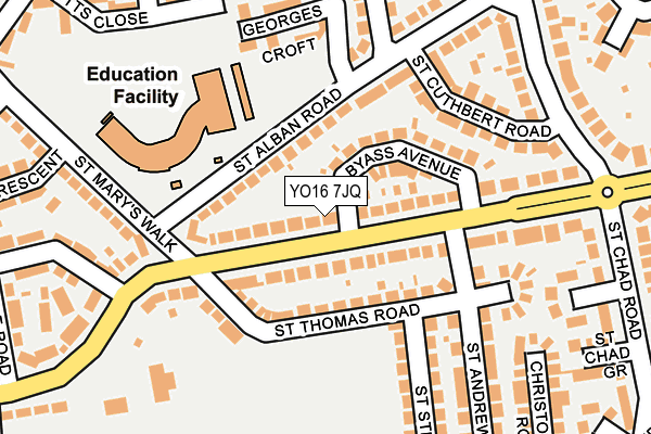 YO16 7JQ map - OS OpenMap – Local (Ordnance Survey)