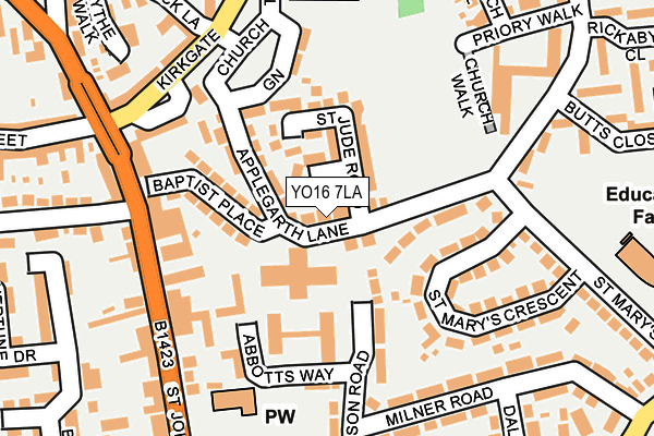 YO16 7LA map - OS OpenMap – Local (Ordnance Survey)