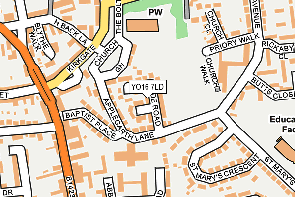 YO16 7LD map - OS OpenMap – Local (Ordnance Survey)