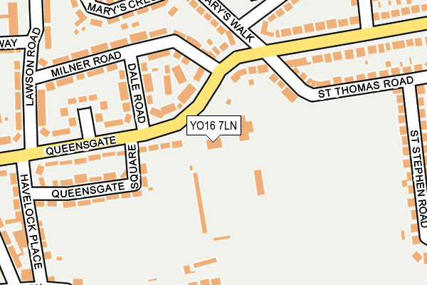 YO16 7LN map - OS OpenMap – Local (Ordnance Survey)