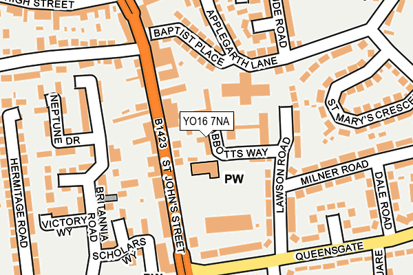 YO16 7NA map - OS OpenMap – Local (Ordnance Survey)