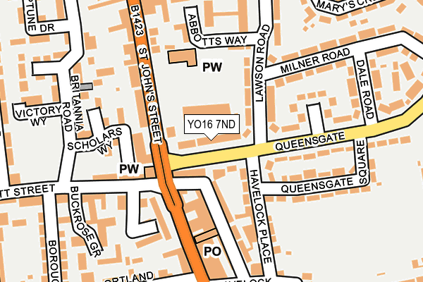 YO16 7ND map - OS OpenMap – Local (Ordnance Survey)