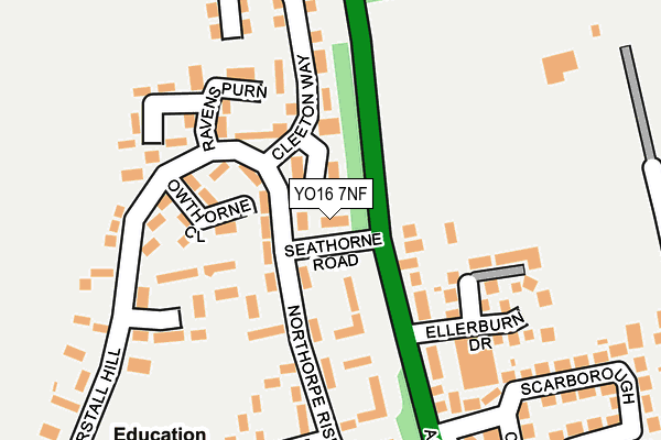 YO16 7NF map - OS OpenMap – Local (Ordnance Survey)