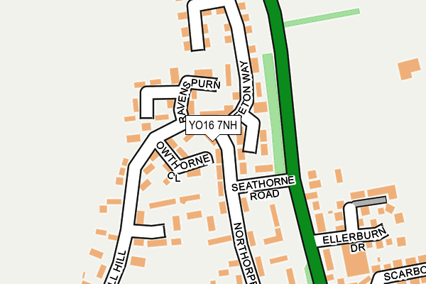 YO16 7NH map - OS OpenMap – Local (Ordnance Survey)