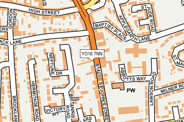 YO16 7NN map - OS OpenMap – Local (Ordnance Survey)