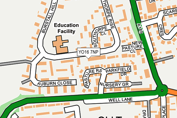 YO16 7NP map - OS OpenMap – Local (Ordnance Survey)