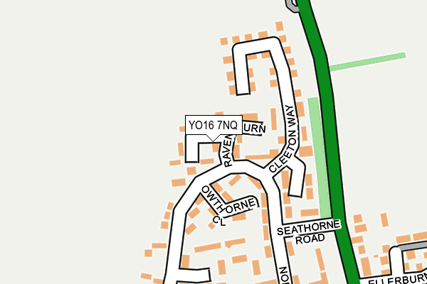 YO16 7NQ map - OS OpenMap – Local (Ordnance Survey)