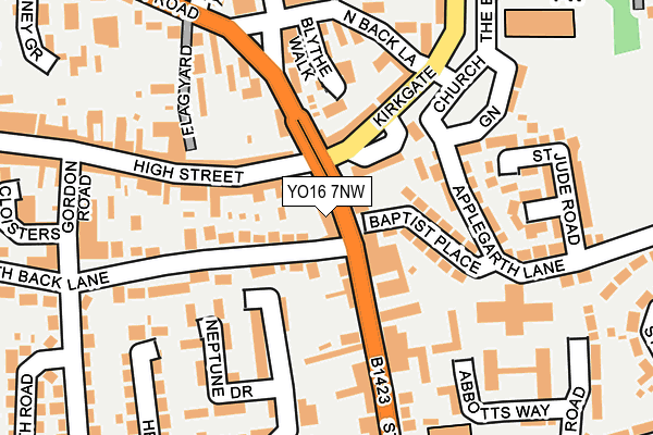 YO16 7NW map - OS OpenMap – Local (Ordnance Survey)