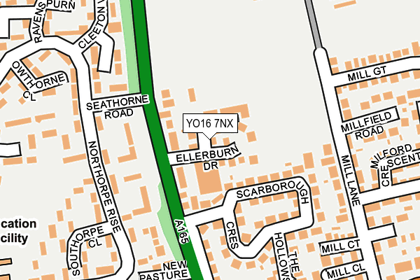 YO16 7NX map - OS OpenMap – Local (Ordnance Survey)