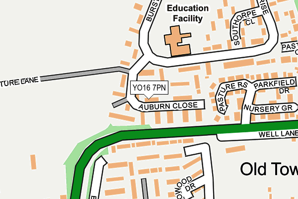 YO16 7PN map - OS OpenMap – Local (Ordnance Survey)