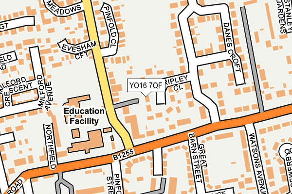 YO16 7QF map - OS OpenMap – Local (Ordnance Survey)