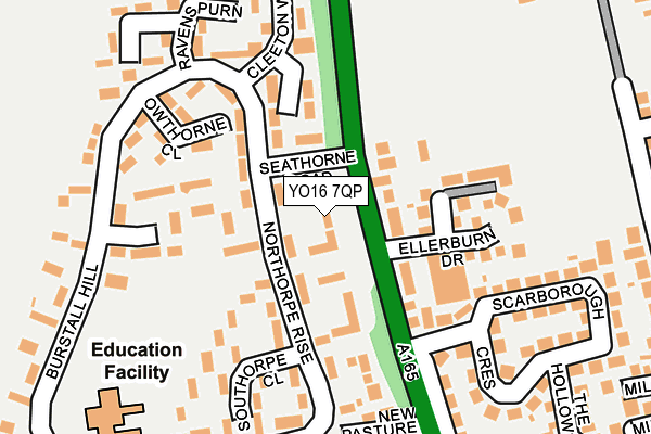 YO16 7QP map - OS OpenMap – Local (Ordnance Survey)